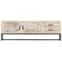 Weißer TV-Schrank aus massivem Akazienholz, 140 x 30 x 45 cm von vidaXL, TV-Möbel - Ref: Foro24-287328, Preis: 275,66 €, Raba...