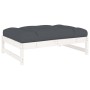 4-teiliges Gartenmöbel-Set und weiße Massivholzkissen von vidaXL, Gartensets - Ref: Foro24-3186110, Preis: 796,63 €, Rabatt: %