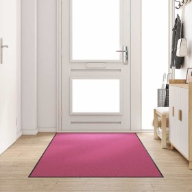 Felpudo Rosa y Negro 120 x 250 cm Poliamida y PVC