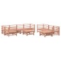 Juego de muebles jardín 10 pzas y cojines madera abeto Douglas