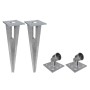 Valla alambrada con anclas de punta gris 0,8x25 m