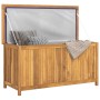 Baúl de jardín madera maciza de teca 114x50x58 cm