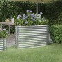 Jardinera arriate acero galvanizado plata 114x40x68 cm