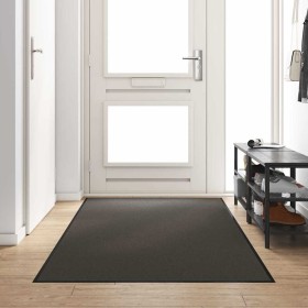 Felpudo Antracita y Negro 120 x 250 cm Polipropileno y vinilo