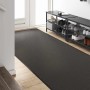 Felpudo Antracita y Negro 120 x 250 cm Polipropileno y vinilo