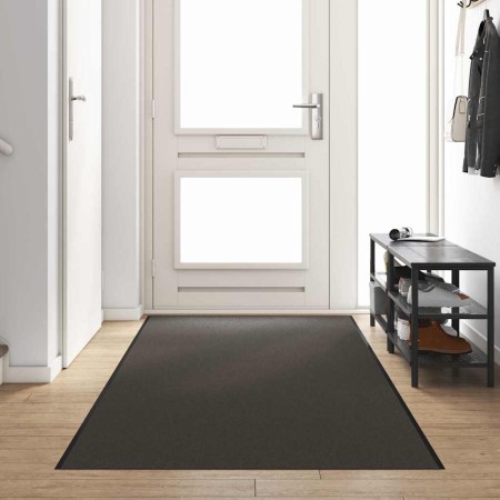 Felpudo Antracita y Negro 120 x 400 cm Polipropileno y vinilo