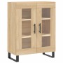 Aparador alto madera contrachapada color roble 69,5x34x180 cm