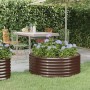Jardinera arriate acero galvanizado marrón 100x100x36cm en Maceteros y jardineras | Comprar online en Foro24