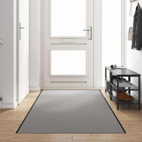 Felpudo Gris y Negro 120 x 400 cm Polipropileno y vinilo
