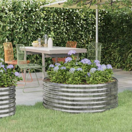 Jardinera arriate acero galvanizado gris 100x100x36 cm en Maceteros y jardineras | Comprar online en Foro24