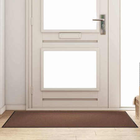 Felpudo Marrón y Negro 90 x 150 cm Polipropileno y vinilo