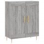 Aparador alto madera contrachapada gris sonoma 69,5x34x180 cm