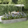 Jardinera arriate acero galvanizado plata 322x100x36 cm