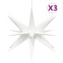 Lámparas de Navidad LED plegables 3 unidades blanco 43 cm
