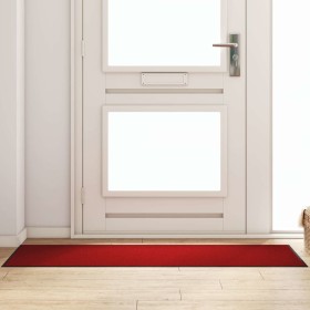 Felpudo Rojo y Negro 60 x 180 cm Polipropileno y vinilo