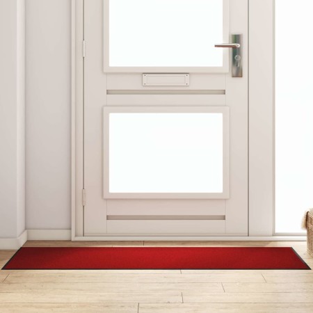 Felpudo Rojo y Negro 60 x 180 cm Polipropileno y vinilo