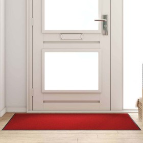 Felpudo Rojo y Negro 90 x 150 cm Polipropileno y vinilo