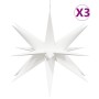 Lámparas de Navidad LED plegables 3 unidades blanco 57 cm