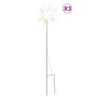 Lámpara de Navidad LED plegable 3 unidades blanco 57 cm
