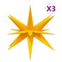 Lámparas de Navidad LED plegables 3 unidades amarillo 100 cm
