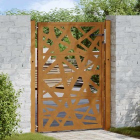 Puerta de jardín de acero desgastado diseño ligero 105x130 cm