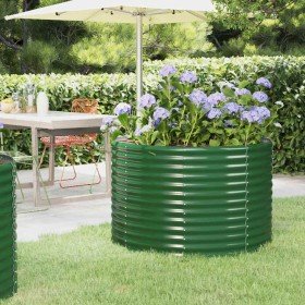 Jardinera arriate acero galvanizado verde 100x100x68 cm Jardinera arriate acero galvanizado verde 100x100x68 cm