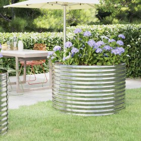 Jardinera arriate acero galvanizado plata 100x100x68 cm Jardinera arriate acero galvanizado plata 100x100x68 cm