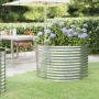 Jardinera arriate acero galvanizado plata 100x100x68 cm