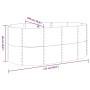Jardinera arriate acero recubrimiento polvo marrón 175x100x68cm en Maceteros y jardineras | Comprar online en Foro24