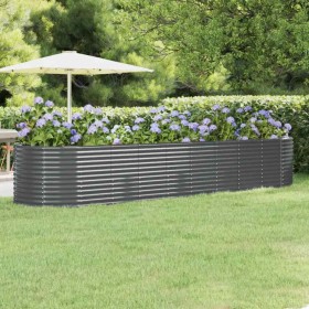 Jardinera arriate acero galvanizado antracita 396x100x68cm Jardinera arriate acero galvanizado antracita 396x100x68cm