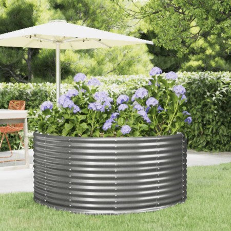 Jardinera acero galvanizado gris 140x140x68 cm en Maceteros y jardineras | Comprar online en Foro24