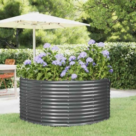 Jardinera arriate acero galvanizado antracita 140x140x68cm en Maceteros y jardineras | Comprar online en Foro24