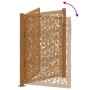 Puerta de jardín diseño de hojas de acero desgastado 105x130 cm