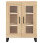 Aparador alto madera contrachapada color roble 69,5x34x180 cm