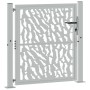 Puerta de jardín diseño con listón acero desgastado 105x105 cm