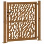 Puerta de jardín diseño con listón acero desgastado 105x105 cm
