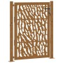 Puerta de jardín diseño con listón acero desgastado 105x130 cm
