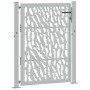 Puerta de jardín diseño con listón acero desgastado 105x130 cm