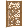 Puerta de jardín diseño con listón acero desgastado 105x155 cm