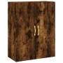 Aparador alto madera contrachapada roble ahumado 69,5x34x180 cm