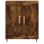 Aparador alto madera contrachapada roble ahumado 69,5x34x180 cm