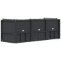 Set de muebles de jardín 3 pzas y cojines ratán sintético negro