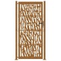 Puerta de jardín diseño con listón acero desgastado 105x205 cm