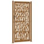 Puerta de jardín diseño con listón acero desgastado 105x205 cm