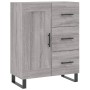 Aparador alto madera contrachapada gris sonoma 69,5x34x180 cm