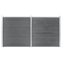 Valla de jardín de WPC gris 353x186 cm