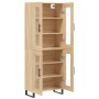 Aparador alto madera contrachapada color roble 69,5x34x180 cm