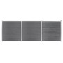 Valla de jardín de WPC gris 526x186 cm
