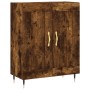 Aparador alto madera contrachapada roble ahumado 69,5x34x180 cm