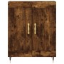 Aparador alto madera contrachapada roble ahumado 69,5x34x180 cm